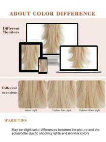 nimoki Của phụ nữ Sợi tổng hợp Dài Nhiều lớp Dợn sóng Tóc đuôi gà Tóc giả piece Kẹp vuốt Nối tóc ( Vàng , 22 Inch ) Phong cách mới Tự nhiên Chịu nhiệt Tóc đuôi gà Đối với Mặc hàng ngày - Vàng - Xem 6