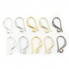 10pcs 17x9mm Brass Earring Findings Earrings Clasps Hooks Wire DIY Jewelry Making Accessories Earwire Supplies