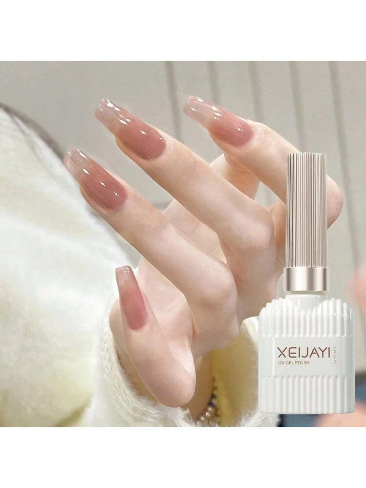 XEIJAYI 1個 15ml レッドジェルネイルポリッシュ、プレーンUVジェル