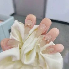 GIRL PLUS 10入組假甲,3d交叉和魔鏡粉色美甲貼,適合女性日常佩戴 - 彩色 - 查看 16