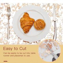 2pcs Rose Gold Sparkly Foil Thin Mesh Fabric Rolls, 11 Inches X 108 Inches, Shiny Table Runner For Wedding, Party Decoration