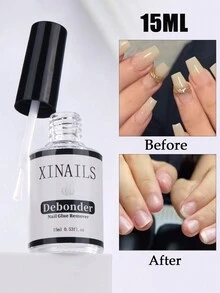 15毫升卸載劑,去除假指甲貼,螺石快速溶解液去除劑,假指甲美甲工具,快速並輕鬆去除凝膠指甲脫脂劑 - 無色 - 查看 3