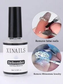 15毫升卸載劑,去除假指甲貼,螺石快速溶解液去除劑,假指甲美甲工具,快速並輕鬆去除凝膠指甲脫脂劑 - 無色 - 查看 4