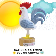 Galo Do Tempo Galinho Do Tempo Decoração | Chuva Ou Sol | Decoração - Branco - Visão 1