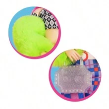 Defa Lucy 11.5吋高街時尚娃娃,可活動關節與獨特服裝的收藏版,適合女孩子玩具模擬遊戲 - 黑色 - 查看 5