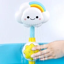 1pc Children Bathing Water Sprinkler Toy Sunflower & Rainbow & Cloud Shaped For Summer