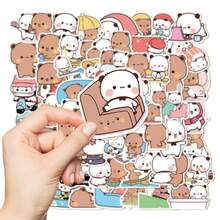 50 Piezas Lindas Pegatinas Con Diseños De Panda, Números Y Patrones De Paso A Paso Para Decorar Tu Laptop, Botella De Agua Y Celular. Son Impermeables - Multicolor - Ver 6