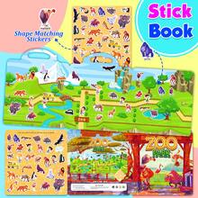 3 Sets Portable Jelly Sticker Book, Music Sport Zoo Theme Reusable Sticker Book For Girls Boys Birthday Gift, Removable Stickers For Fashion Activity, Creative Sticker Story Books - Multicolor - View 4