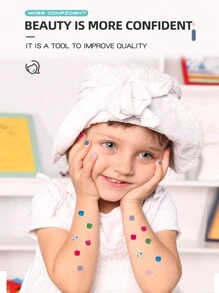 Kit de manucure 1 pièce avec 8 embouts, autocollants pour vernis à ongles et machine à manucure, ensemble complet de fournitures pour nail art, adapté aux enfants, aux filles et à la conception d'ongles DIY, accessoires pratiques et à la mode (motifs/couleurs d'autocollants pour ongles aléatoires)