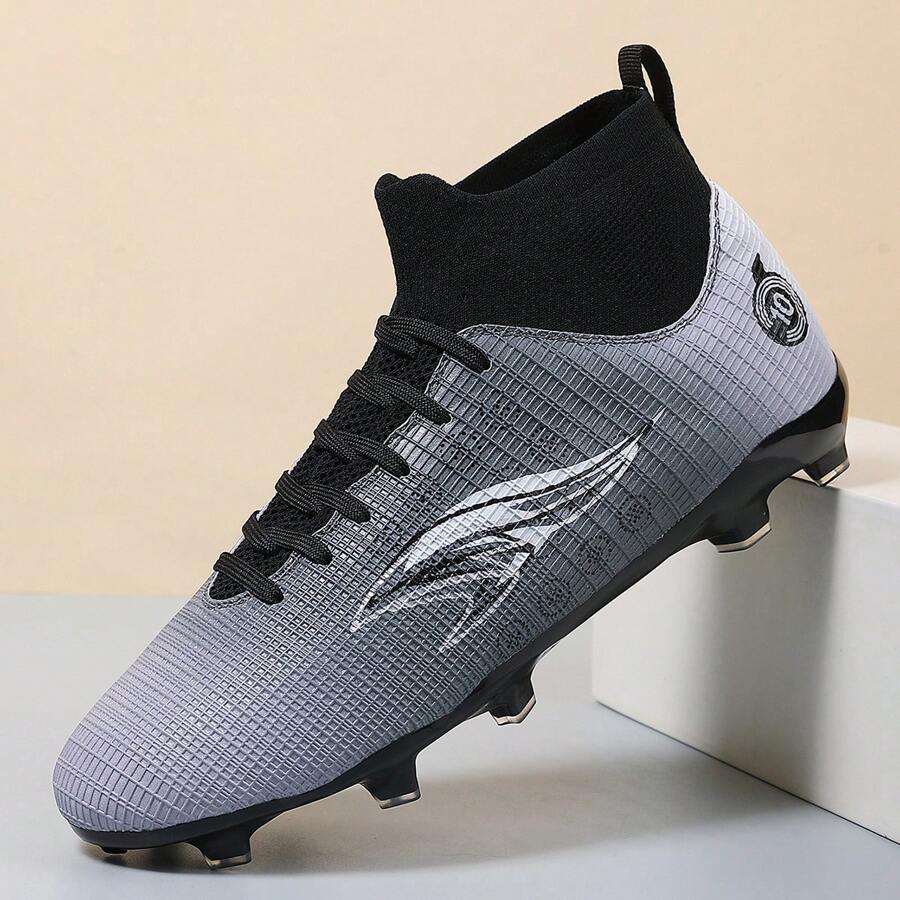 Unisex Professional High Top Fg Stud Soccer Cleats For Artificial Grass Outdoor Sports