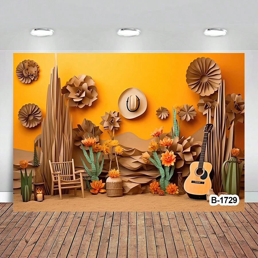 Toile De Fond Anniversaire Cowboy Western - 1.8x1.2m, Vinyle, Décoration Fête Rodéo, Photo Nouveau-né