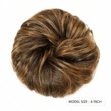 Mahogany color Bun Hair Piece Tousled Updos Curly Wavy Hair Buns Hair Piece for Women and Girls Messy Hair Bun Scrunchie Extensions for Daily Wear