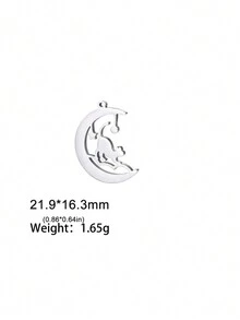 1個不鏽鋼可愛動物貓掛墜,適用於自製珠寶,適合項鍊,耳環,帽子裝飾,批發 - 貓咪系列 - 查看 30