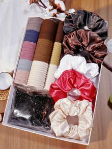 1155PCS Female Scrunchie, Seamless Hair Loop, Disposable Rubber Hair Loop Hair Accessory Set - Multicolor - View 11