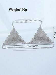 Luxury Full Rhinestone Body Chain, Sexy Bikini Chain Jewelry For Women - Silver - View 4