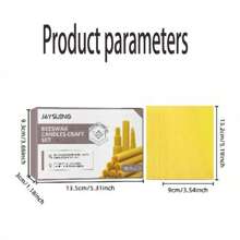 1 caja/10 hojas de cera de abeja, material base para hacer velas creativas de panal de abeja de Navidad, hojas enrolladas de cera de abeja pura sin mecha - 1 caja 10 piezas - Ver 10