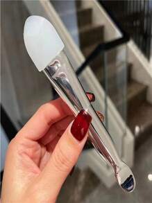 2pcs Facial Mask Brush Dual Head Silicone And Soft Hair Skin Care Brush Mud Film Brush With Spoon Beauty Products Facial Brush Tool Mask Knife Double Head Silicone Mask Brush Mud Film Apply Face Homemade Soft Film Tool Special Brush - Multicolor - View 5