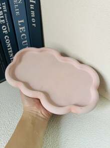 1 件可爱云朵托盘水泥模具 DIY 水磨石储物托盘硅胶模具小饰品展示托盘石膏环氧树脂模具 - 白色 - 查看 8