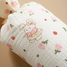 Ins Style Candy Color Cylinder And Rectangular Shape Baby Pillow For Newborns, Infants, Side Sleeping, Back Sleeping, And Comforting Hand Pillow For Toddlers - Flower Rabbit - View 3