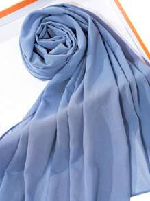 1pc Solid Soft Chiffon Scarf For Daily Casual Life Women Hijab - Multicolor - View 2