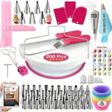 Juego De Boquillas, Base, Espátula P/pasteles, 200 Piezas - Multicolor - Ver 1