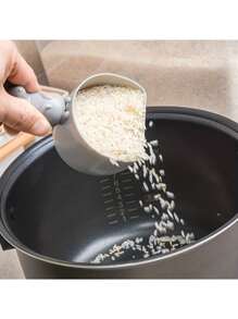 1pc, Rice Measuring Spoon, Rice Scooping Cup, Grain Measuring Spoon, Kitchen Multifunctional Plastic Cartoon Shape Rice Measuring Cup, Water Spoon, Kitchen Supplies, Kitchen Gadgets, Cheap Items - Grey - View 4