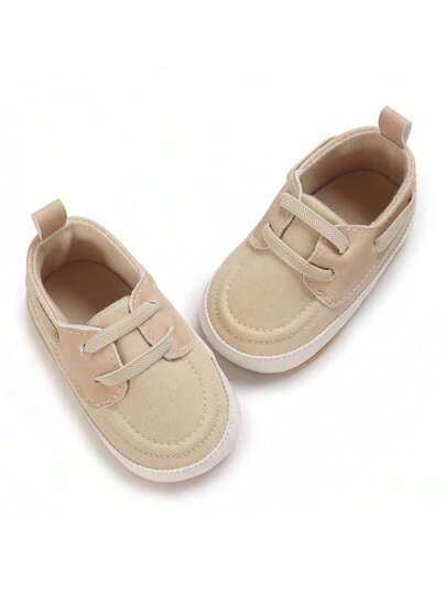 0-1 Year Old Infant Boys' Apricot Low-Cut Breathable Casual Athletic Shoes With Non-Slip Sole