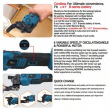 Newone 18v無刷多功能快換振動工具多功能防震,兼容4000mah電池和美國充電包裝在袋子中 - 藏蓝色 - 查看 9