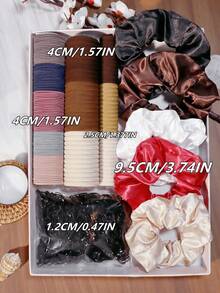 1155PCS Female Scrunchie, Seamless Hair Loop, Disposable Rubber Hair Loop Hair Accessory Set - Multicolor - View 4