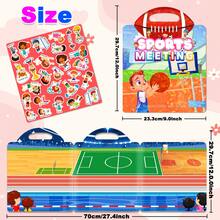 3 Sets Portable Jelly Sticker Book, Music Sport Zoo Theme Reusable Sticker Book For Girls Boys Birthday Gift, Removable Stickers For Fashion Activity, Creative Sticker Story Books - Multicolor - View 2