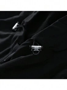 Áo khoác gió chống thấm nước cỡ lớn dành cho nữ hợp thời trang dành cho thể thao Áo khoác tập thể dục mùa xuân - màu đen - Xem 7