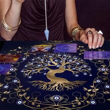 1 Miếng Cây đời Vải Khăn trải bàn Chiêm tinh học Trang trí Vải Thuật bói toán Chiêm tinh học Trò chơi trên bàn cờ Trang trí nghệ thuật - màu đen - Xem 7