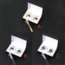 3pcs Nam Kẹp cà vạt Khuy măng sét Bộ , Sành điệu Khuy măng sét Cho nam giới , Bộ đồ Áo sơ mi Khuy măng sét Phụ kiện Cho đám cưới Bộ đồ Qủa tặng Đối với Nam Phụ kiện - Nhiều màu - Xem 11