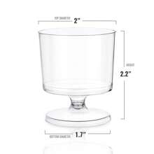 2 Oz. Clear Round Mini Wine Glasses - 480 Glasses