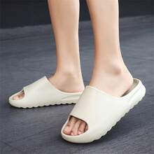 男士夏季拖鞋,柔軟防滑室內/室外浴室/沐浴鞋,情侶家居拖鞋,具有抗菌功效 - 白色 - 查看 6