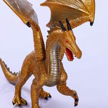 1pc Golden Dragon Fantasy Toy, Mighty Dragon Statue, Anime Figure, Perfect Gift For Collectors - Gold - View 1