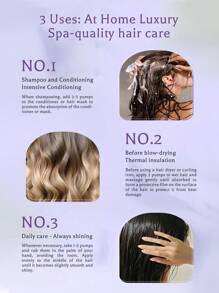 護髮油-香水光澤護髮油噴霧-可修復乾燥的頭髮,使頭髮更加光澤,改善毛躁現象-使用後髮絲滋潤滋養柔軟-離子抗靜電噴霧1入組