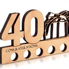 1片木製生日禮物紙鈔夾,可刻18、20、25、30、40、50、60歲 - 原木色 - 查看 6