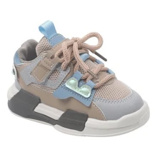 DENALI ICP | Children's Checkered Tennis Shoes For Girls Boys Sneaker, Quality Casual Tennis Shoes, Tennis Shoes For Girls Boys Soft Sole Fresh - 灰色 - 查看 1