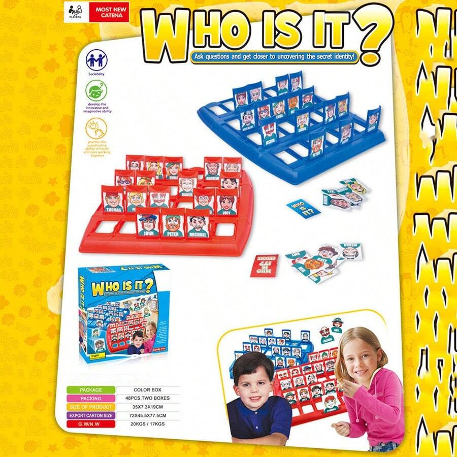 Children's Desktop Game Who I Am: Character Logic Reasoning Brain Teaser Interactive Board Game Toy, Suitable For Family And Party Games - Who I Am - View 1