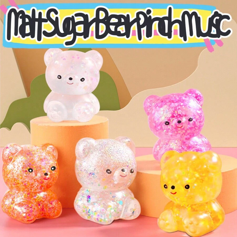 Dễ thương Hình gấu Đường Đồ chơi dẻo , Đồ chơi giải nén Với Hồi phục chậm , Kéo Và Nhúm Thiết kế - Màu sắc - Xem 1