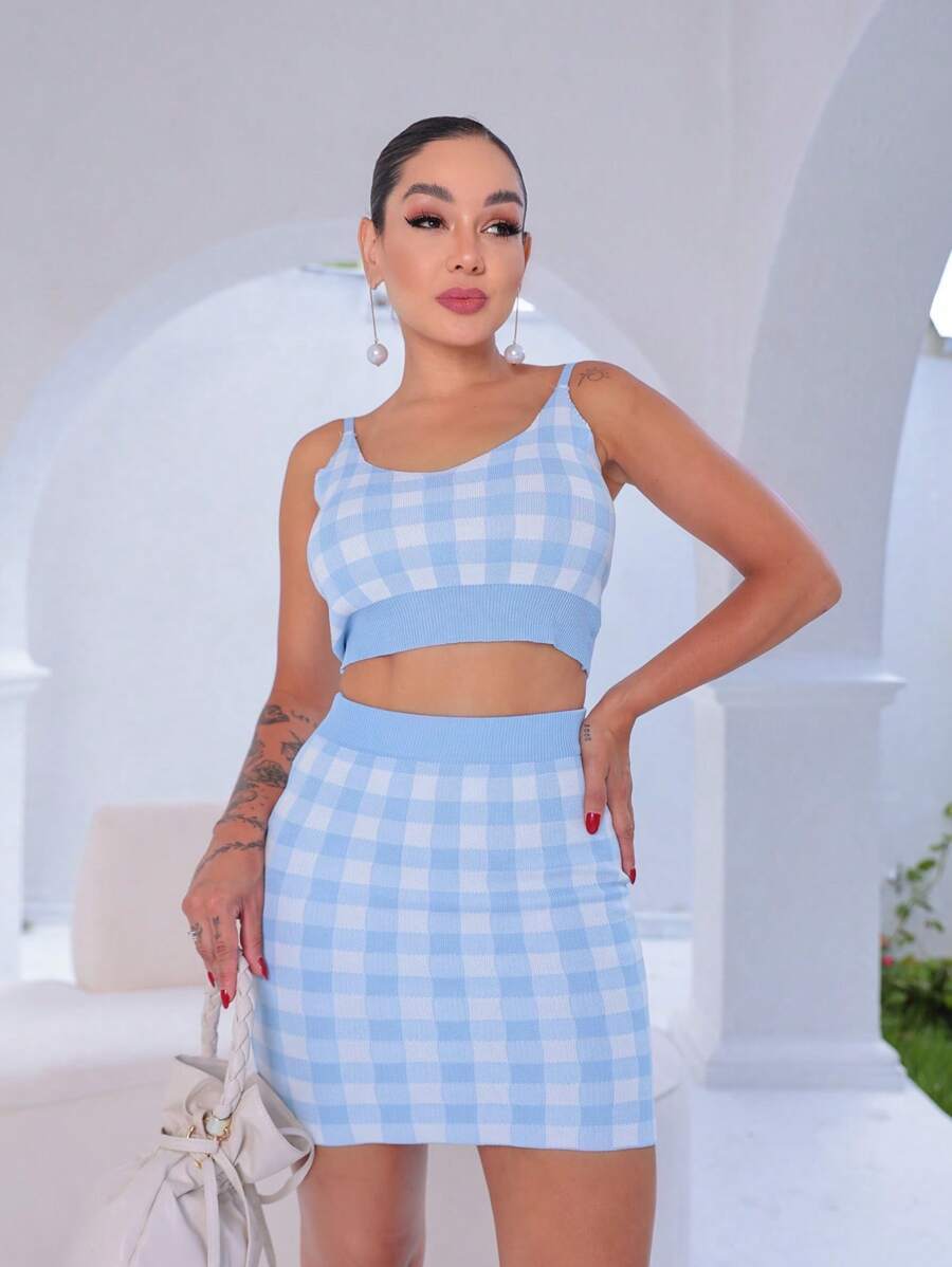 Women Two-Piece Outfits - 藍色 - 查看 1