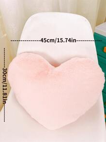心形枕头，情人节爱心枕头，大号粉色心形枕头，蓬松心形抱枕，沙发床装饰枕头，爱心房装饰 - 藕粉色 - 查看 6