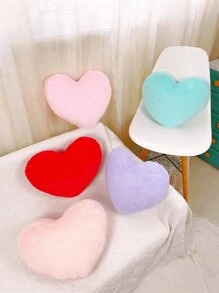 心形枕头，情人节爱心枕头，大号粉色心形枕头，蓬松心形抱枕，沙发床装饰枕头，爱心房装饰 - 藕粉色 - 查看 2