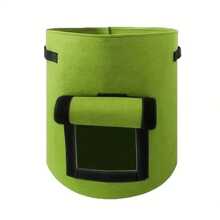 1pc 5/7/10 Gallon Sweet Potato Planting Bag, Felt Potato Planting Bucket Round Nutrient Bowl Plant Grow Bag For Vegetable Potato Sprouting, Garden Planting Bag, Vegetable Growing Bag, Fabric Bag - Green - View 10