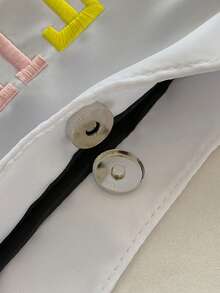 Nylon Small Shoulder Bag For Large Capacity & Lightweight & Fashionable & Casual & Versatile - White - View 4