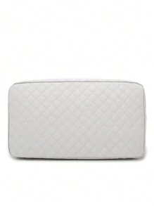 1 Pc Gym Bag Weekend Bag Luggage Bag Handbag Large Capacity Expanded With Zipper Holiday Hospital Back To School Nylon Solid Color Quilted Detail Letter Graphic Pattern For WoMen Gift For Suitcase Overnight Bag Duffle Bag Duffel Bag For Luggage Carry On Bag College Bag Luggage Bags Weekender Bag Hospital Bag Winter Bag For School School Accessories School Stuff