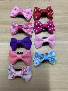 6入組蝴蝶結髮夾公主髮飾頭部珠寶禮物,適用於女寶寶,隨機顏色和款式 - 彩色 - 查看 5