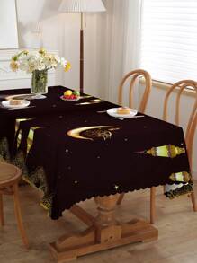 Waterproof And Oil-Proof Rectangular Festival Decorative Tablecloth, Digital Print Design, Suitable For Home Decoration, Indoor And Outdoor Table Decoration, Modern Minimalist Style, Perfect For , Parties And Festivals. Ideal Gift For Friends And Family.