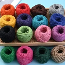 Colorful Jute Twine Durable Packing Materials Natural Twine Jute Rope/String 25 Meters For Gift Pakcing & Arts, Crafts & Gardening & Decoration - 1 Roll - View 6